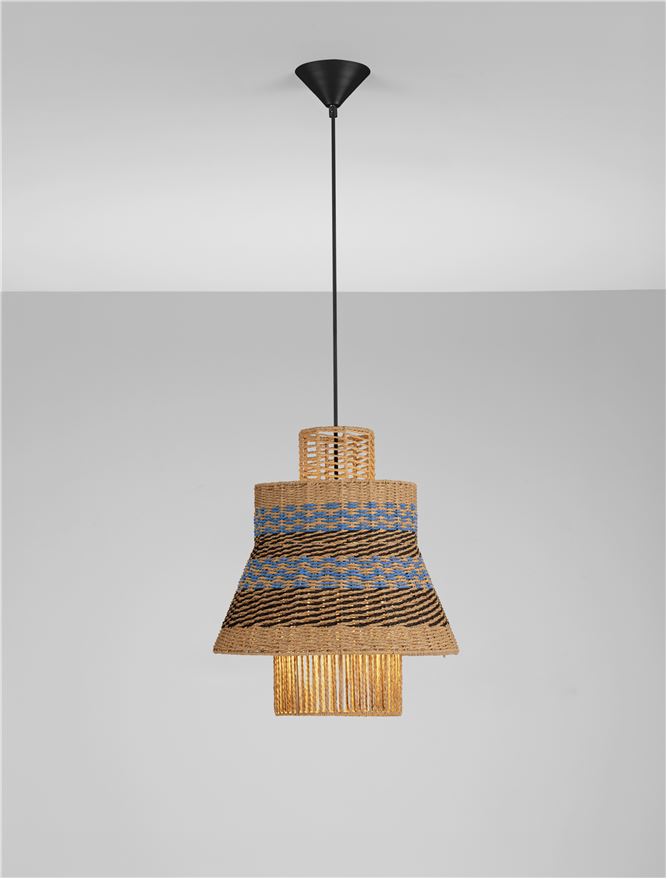 Suspensie de interior Mande - Art. 9586608, Nova Luce, Nuanță lemn/Albastru