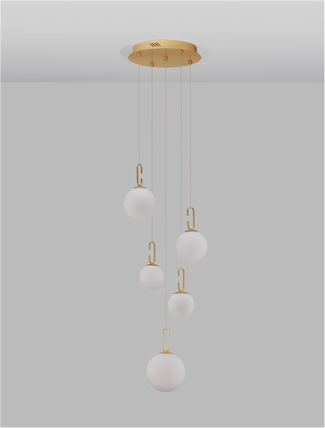 Suspensie de interior Hook - Art. 9695222, Nova Luce, Auriu/Alb