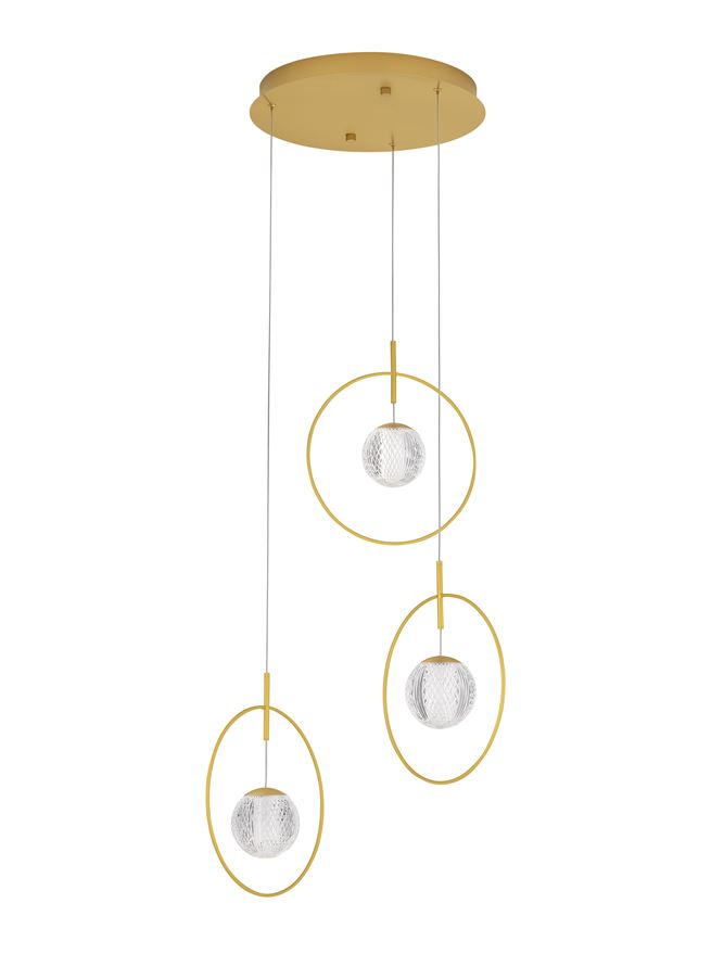 Suspensie de interior Atos - Art. 9695234, Nova Luce, Auriu/Transparent