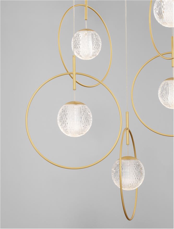 Suspensie de interior Atos - Art. 9695235, Nova Luce, Auriu/Transparent