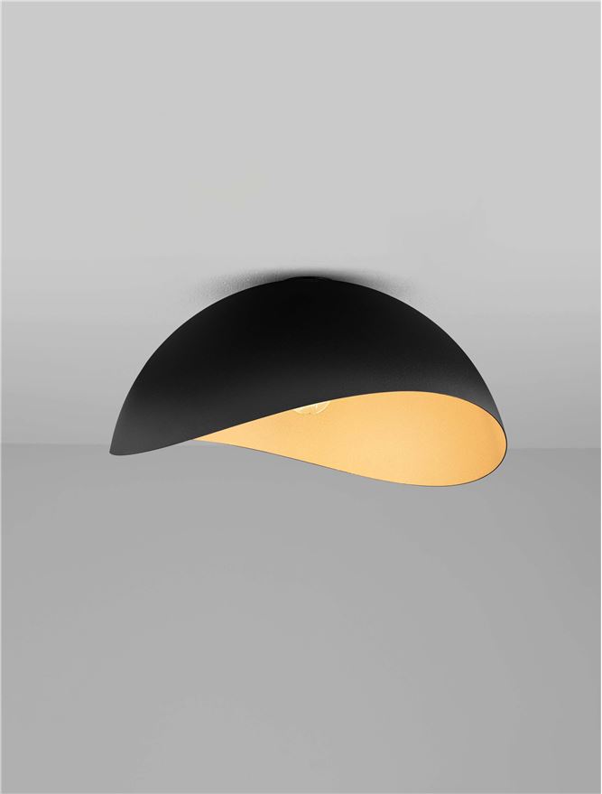 Plafonieră de interior Opsi - Art. 9695297, Nova Luce, Negru/Auriu