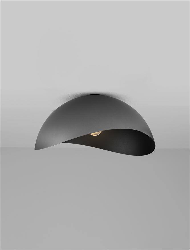 Plafonieră de interior Opsi - Art. 9695299, Nova Luce, Gri/Negru