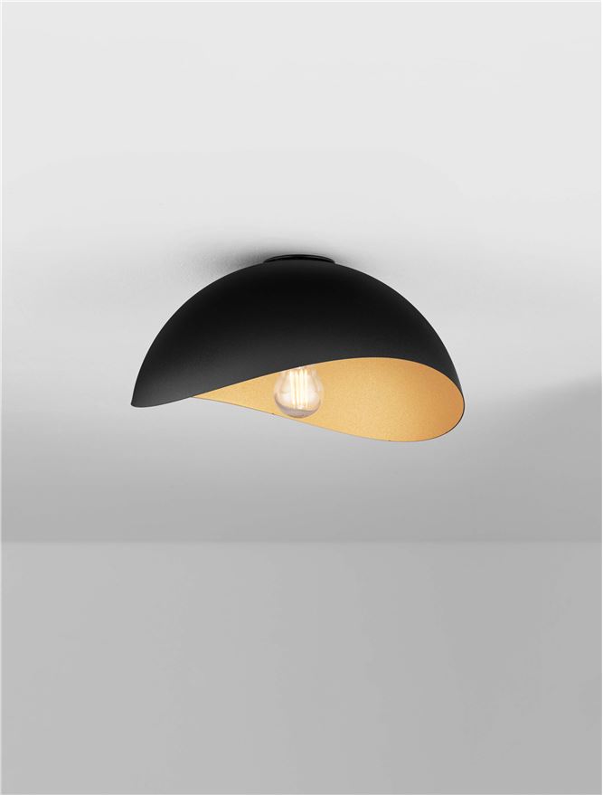 Plafonieră de interior Opsi - Art. 9695305, Nova Luce, Negru/Auriu