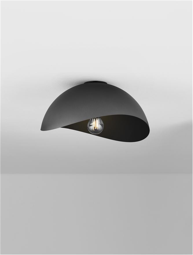 Plafonieră de interior Opsi - Art. 9695307, Nova Luce, Gri/Negru