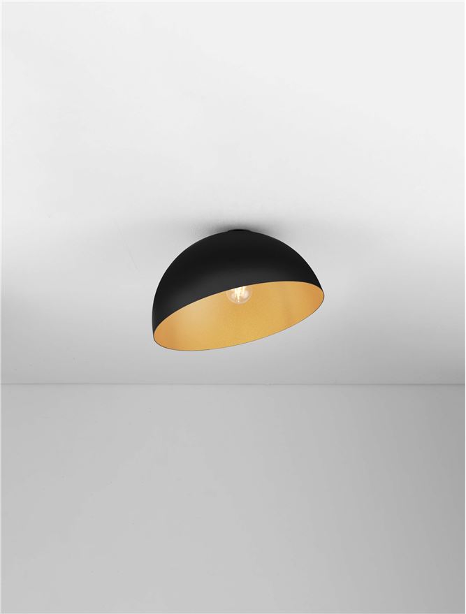 Plafonieră de interior Onia - Art. 9695311, Nova Luce, Negru/Auriu