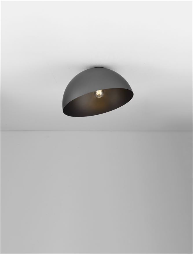 Plafonieră de interior Onia - Art. 9695313, Nova Luce, Gri/Negru