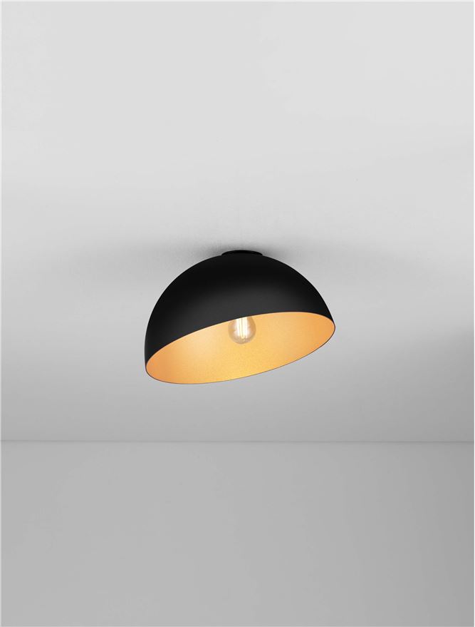 Plafonieră de interior Onia - Art. 9695314, Nova Luce, Negru/Auriu