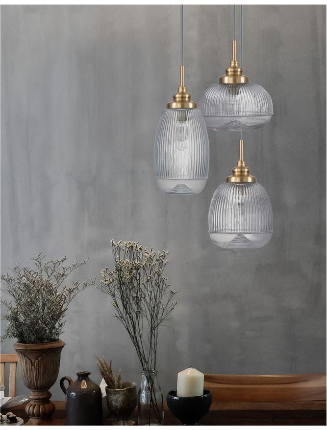 Suspensie de interior Mond - Art. 9731214, Nova Luce, Auriu/Transparent
