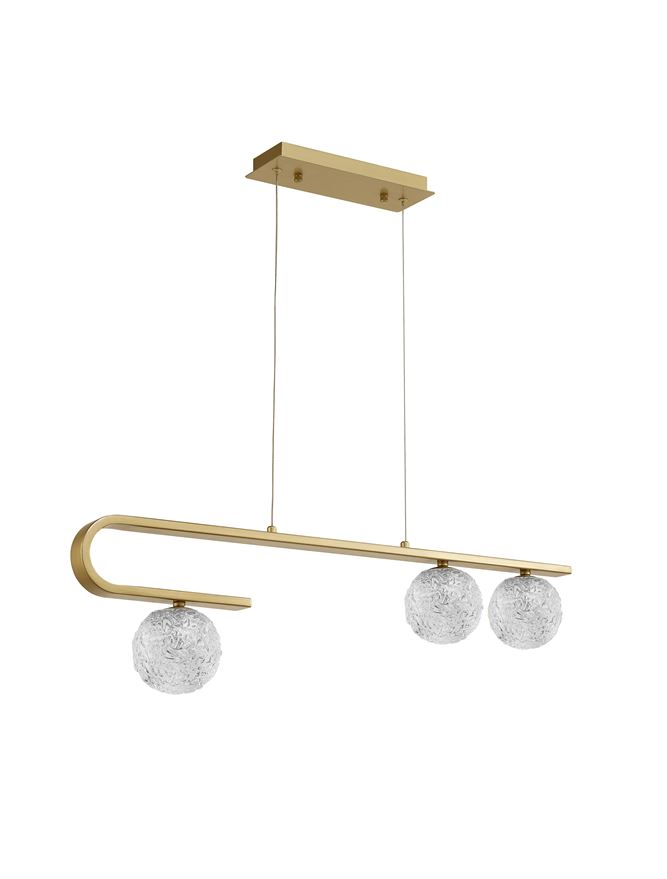 Suspensie de interior Mirano - Art. 9960272, Nova Luce, Auriu/Transparent
