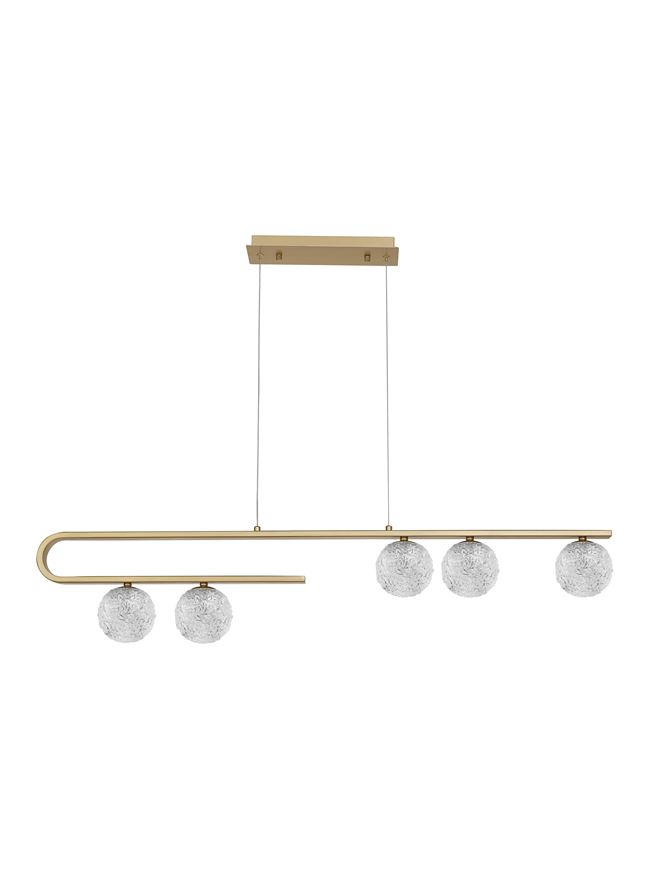 Suspensie de interior Mirano - Art. 9960273, Nova Luce, Auriu/Transparent