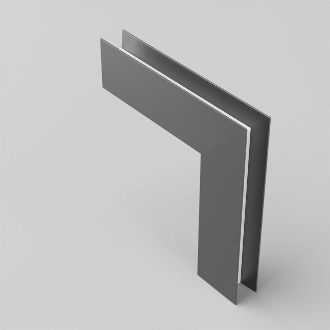 Element de structură pentru realizarea conexiunii pentru 2 profile PRF011, unghi extern, negru