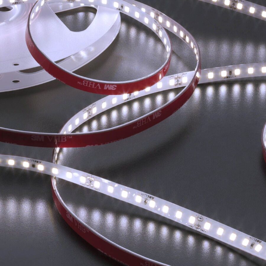 Bandă flexibilă LED XRIBO IP66 5m/rolă 12W/m 128 LED/m 24V DC 6000K CRI.80 >115°