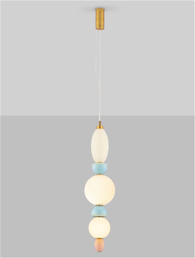 Suspensie interior Obrie - Art. 9009154, Nova Luce, Portocaliu, Albastru, Alb