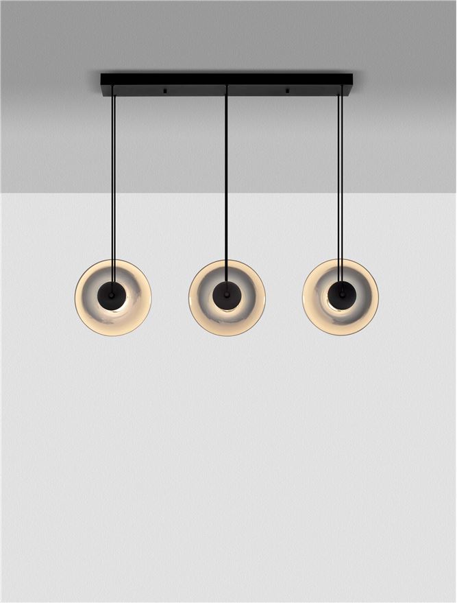 Suspensie de interior Skia dimmabil - Art. 9416945, Nova Luce, Fumuriu/Negru