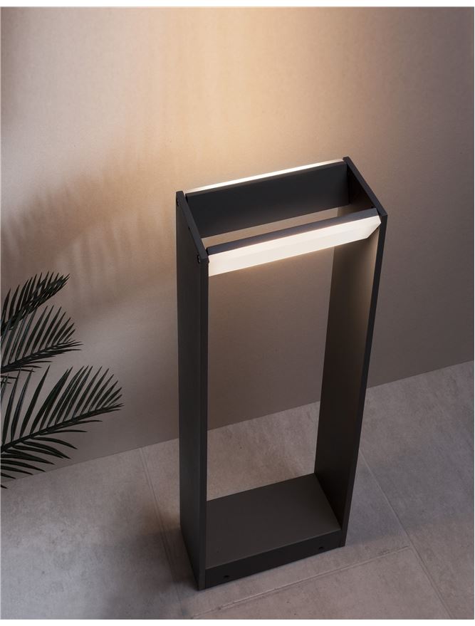 Stâlp de exterior Twin - Art. 713121, Nova Luce, Gri