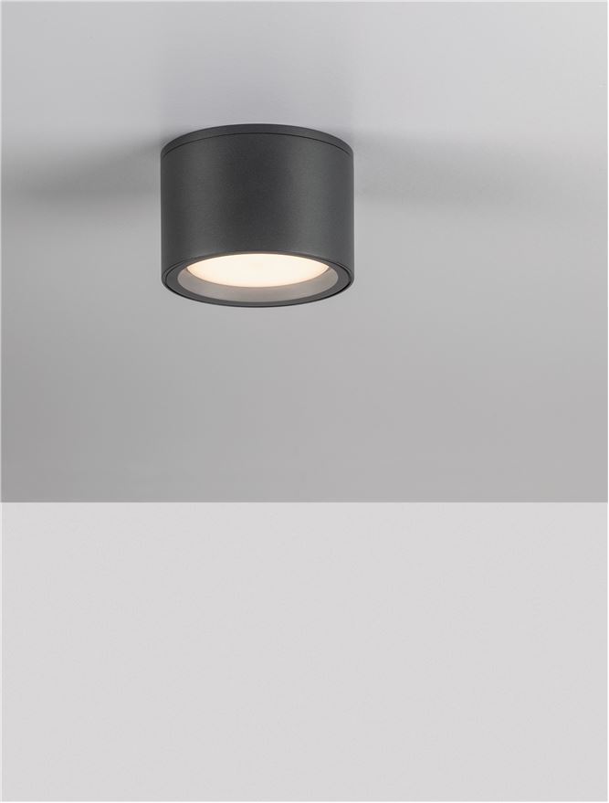 Plafonieră de exterior Focus - Art. 752463, Nova Luce, Gri închis