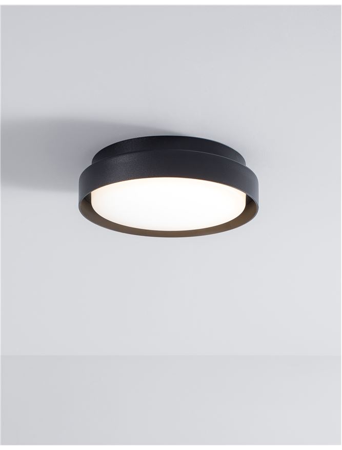 Plafonieră de exterior Oliver - Art. 9944603, Nova Luce, Negru