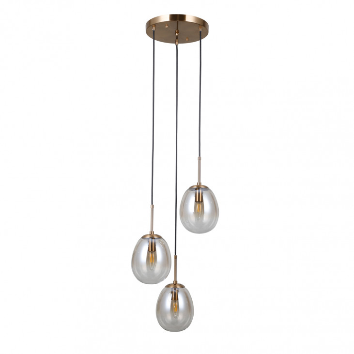 Suspensie de interior Meolo - Art. PND-40825-3-GD, Italux, Auriu/Chihlimbar