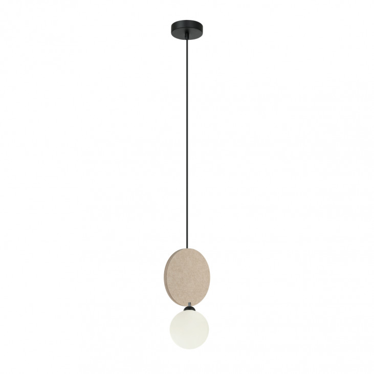 Pendul de interior Andrea - Art. PND-59779-1M-BG, Italux, Negru/Bej/Alb
