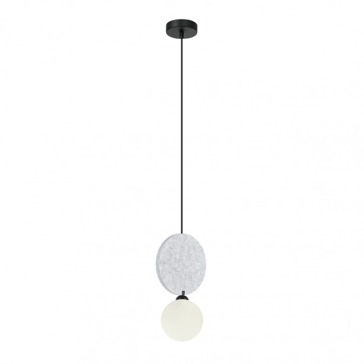 Pendul de interior Andrea - Art. PND-59779-1M-LGR, Italux, Negru/Gri/Alb