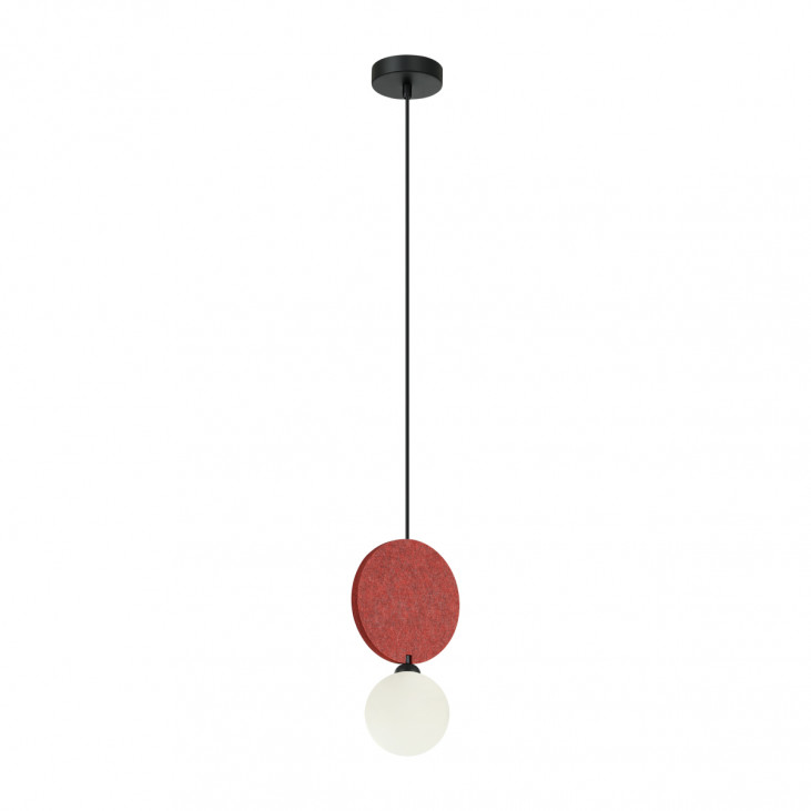 Pendul de interior Andrea - Art. PND-59779-1M-RED, Italux, Negru/Roșu/Alb