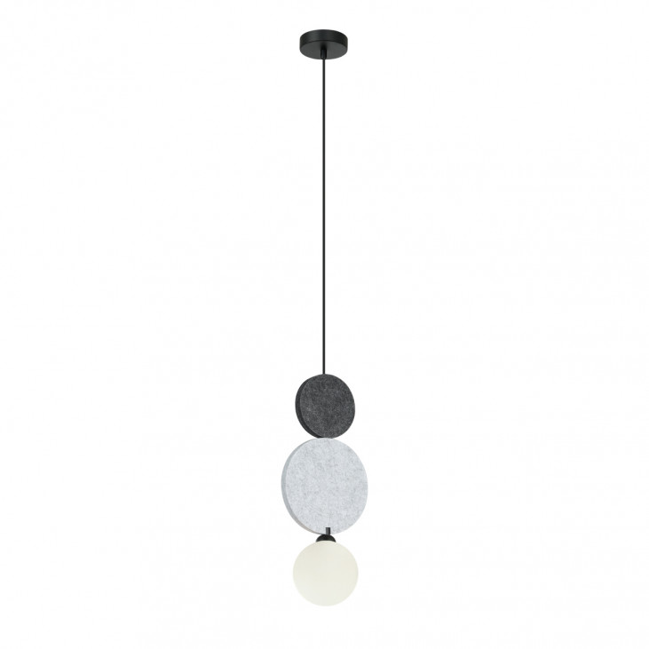 Pendul de interior Andrea - Art. PND-59779B-1M-MLTI, Italux, Negru/Gri