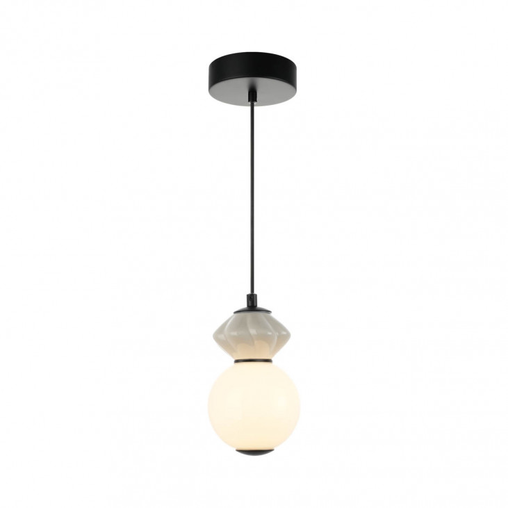 Pendul de interior Balos - Art. PND-94921-1A-BK, Italux, Gri/Alb/Negru