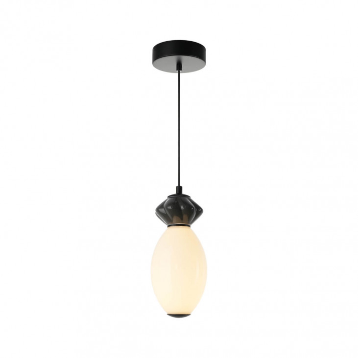 Pendul de interior Balos - Art. PND-94921-1B-BK, Italux, Negru/Alb