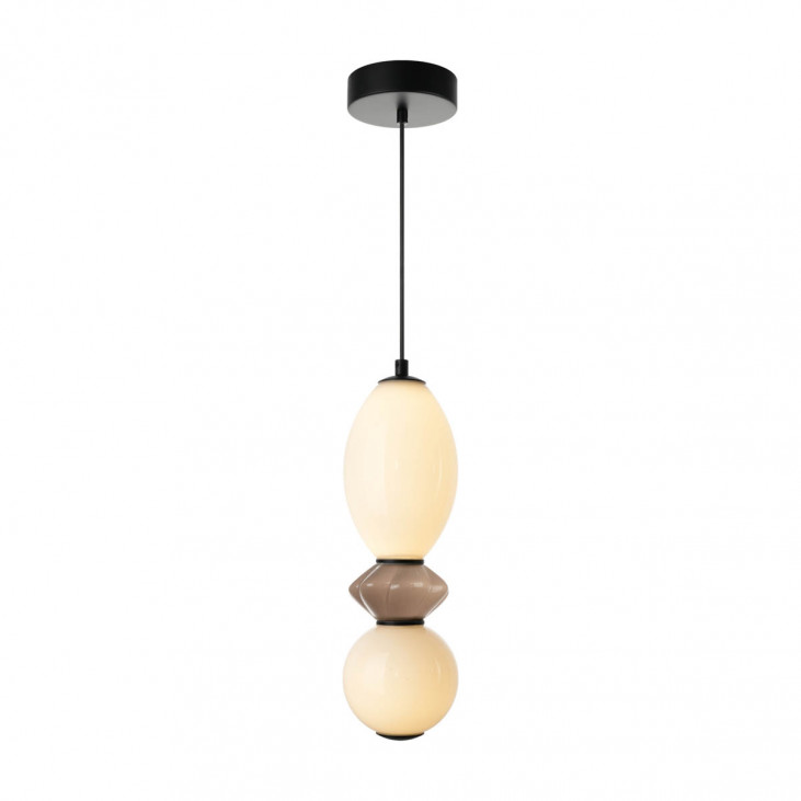 Pendul de interior Balos - Art. PND-94921-2B-BK, Italux, Bej/Alb/Negru