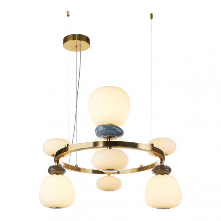 Suspensie de interior Evans - Art. PND-94981-4B-GD, Italux, Auriu/Alb/Albastru