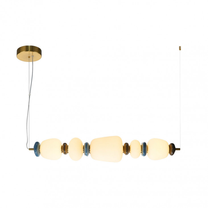 Suspensie de interior Evans - Art. PND-94981-5A-GD, Italux, Auriu/Alb/Albastru