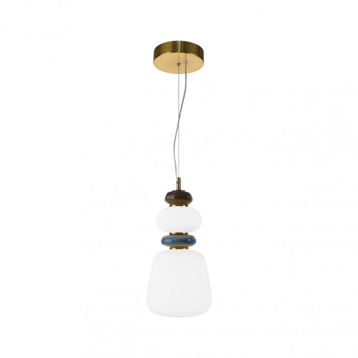 Pendul de interior Evans - Art. PND-94981V-3C-GD, Italux, Auriu/Alb/Albastru