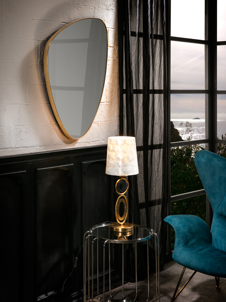 Oglindă ORIO 84X55 - Art. 127387, Schuller, Auriu