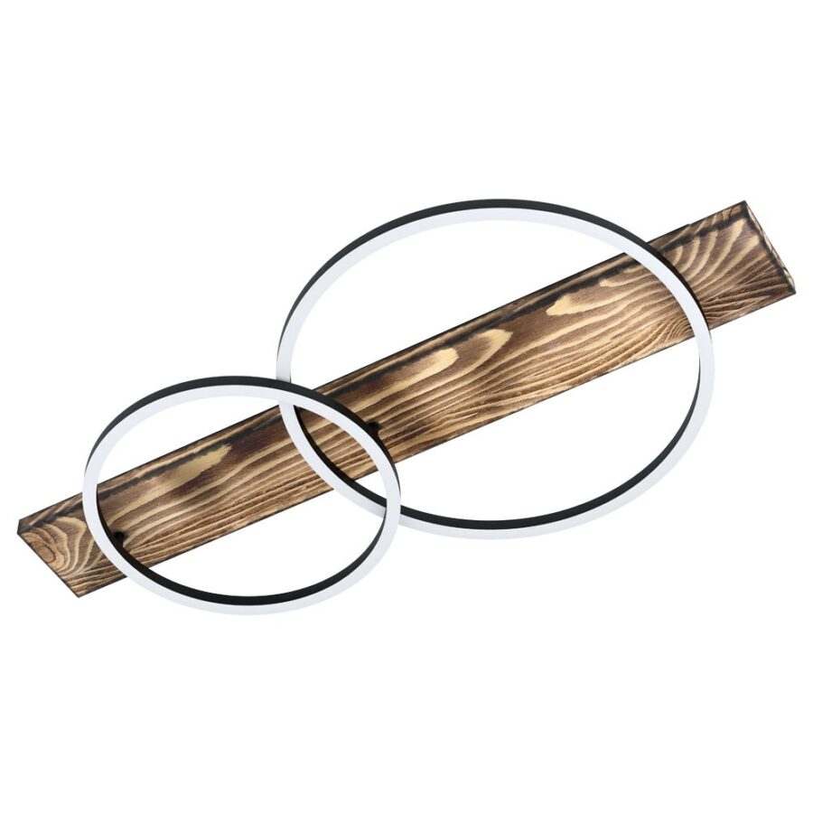 Plafonieră Boyal - Art. 99408, Eglo, Negru/Maro