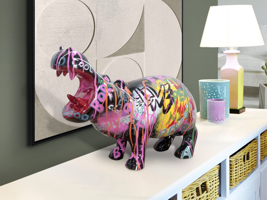 Figurină HIPPO, GRAFFITI - Art. 299329, Schuller, Multicolor