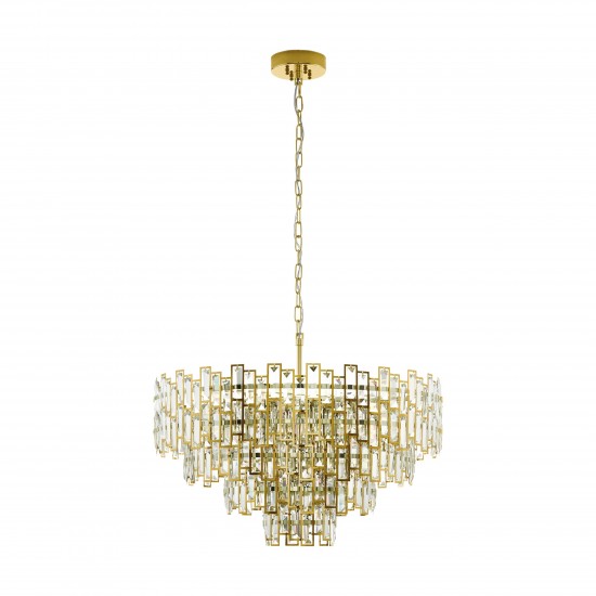 Lustra Eglo Calmeilles, metal, alama, sticla, 10XE14, D. 78 cm, 39614
