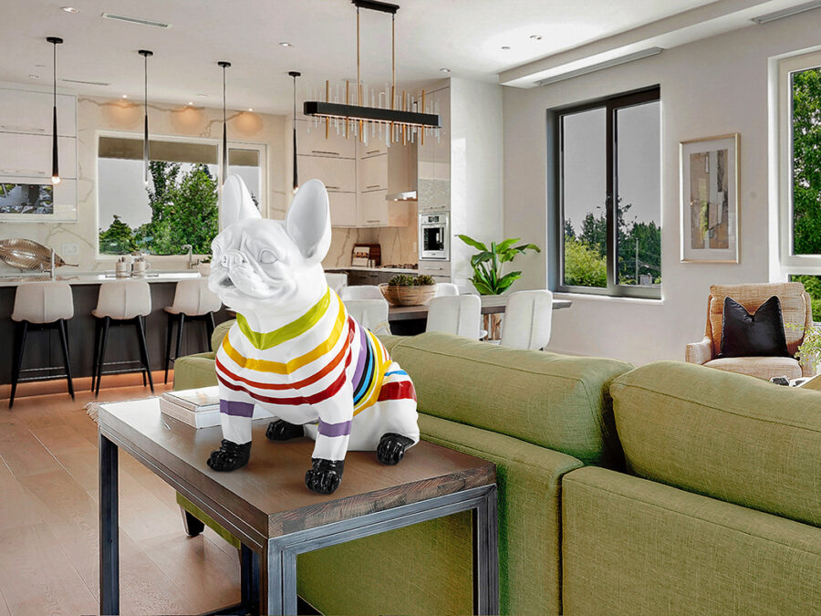 Figurină FRENCHI, FRENCH BULL - Art. 408374, Schuller, Alb