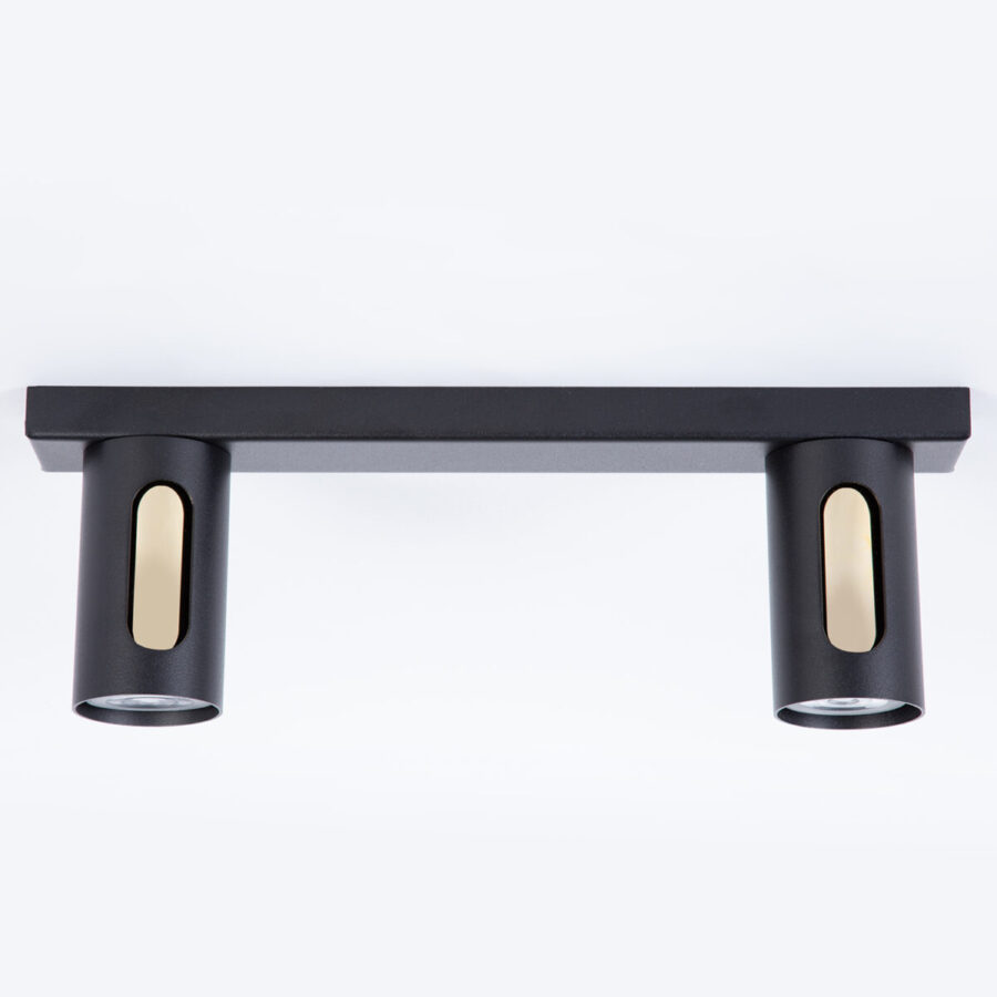 Plafonieră de interior FLOW 2 - Art. 41217, Sigma, Negru/Auriu