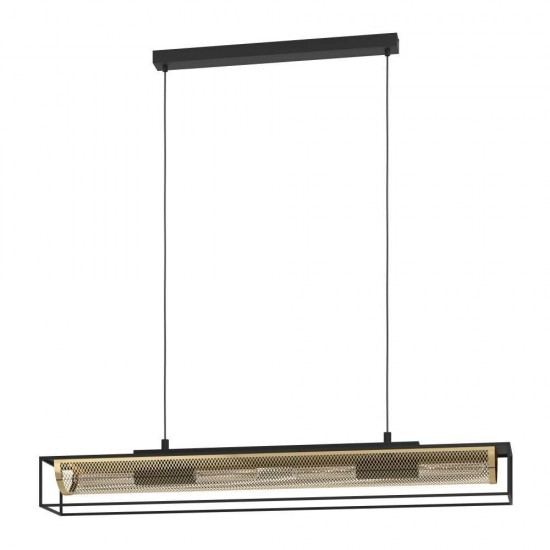 Lustra Eglo Nohales, negru, 4XE27, L. 150 cm, 43788