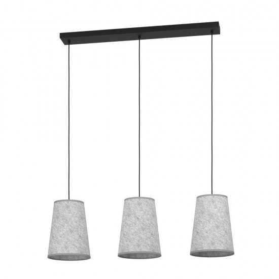 Lustra Eglo Alsager, negru, 1XE27, H. 110 cm, 43985