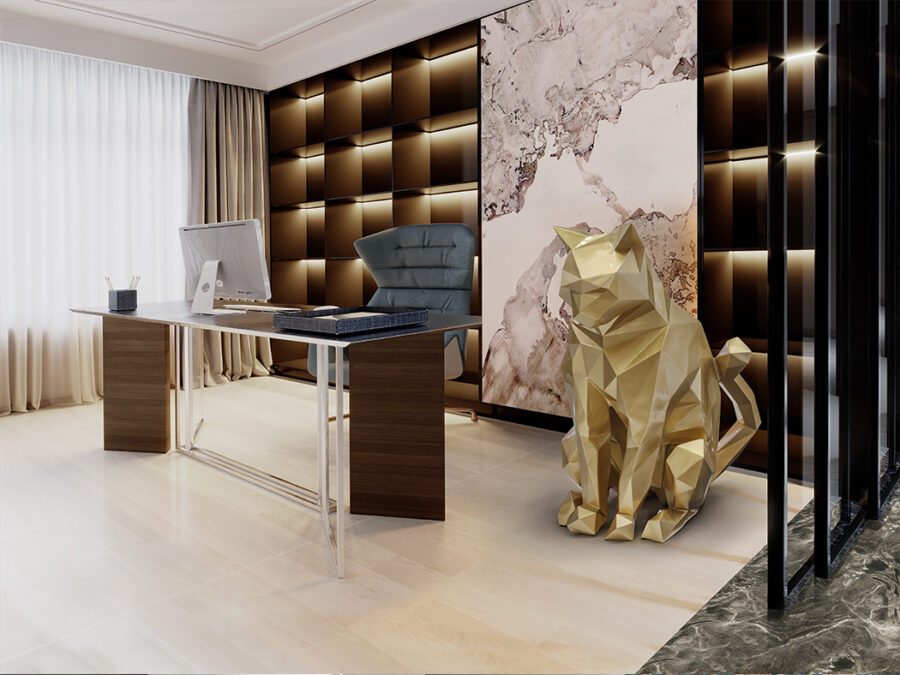 Figurină PISICĂ - Art. 598743, Schuller, Auriu