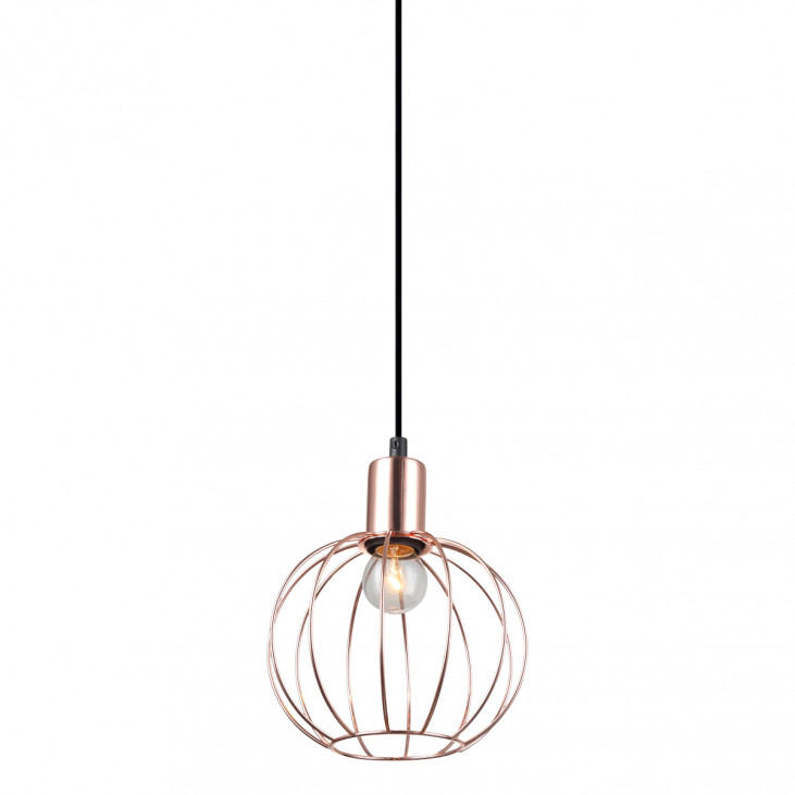 Pendul de interior Gervais - Art. MDM-3344/1 BK+COP, Italux, Negru/Cupru