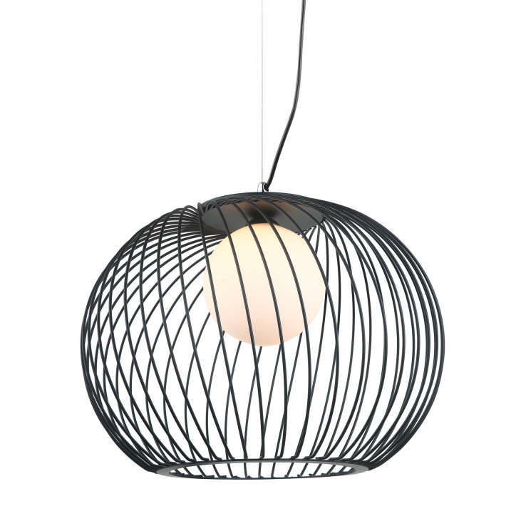 Pendul de interior Clarisa - Art. MDM-3842-1 BK, Italux, Negru/Alb