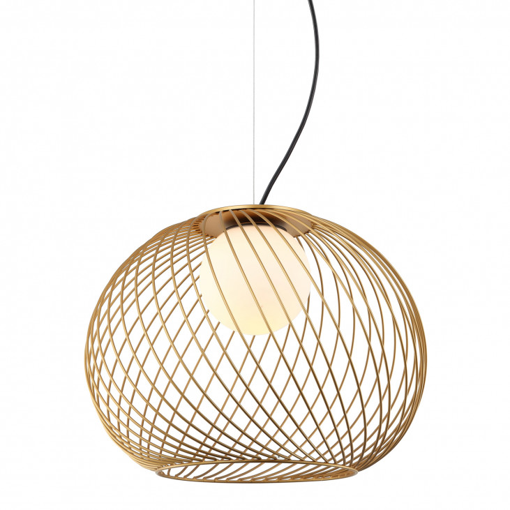Pendul de interior Clarisa - Art. MDM-3842-1 GD, Italux, Auriu/Alb