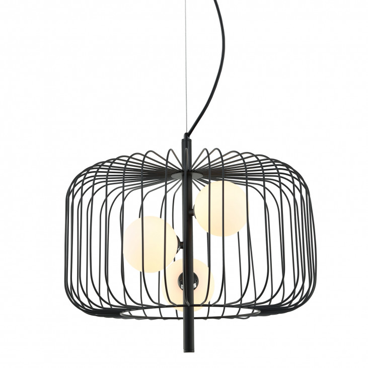 Pendul de interior Daren - Art. MDM-3936/3 BK, Italux, Negru/Alb