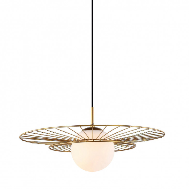 Pendul de interior Alison - Art. MDM-4001/1 GD, Italux, Auriu/Alb