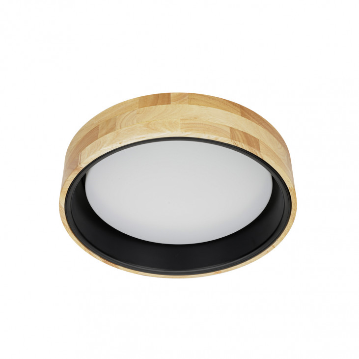 Plafonieră de interior Campelo - Art. PLF-4350-20W-WD-BK-4K, Italux, Lemn/Negru
