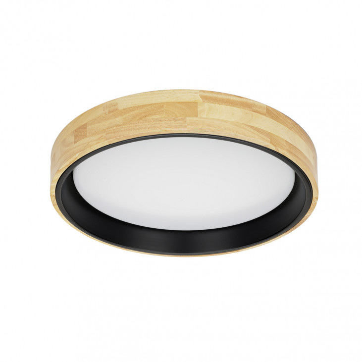 Plafonieră de interior Campelo - Art. PLF-4350-25W-WD-BK-4K, Italux, Lemn/Negru