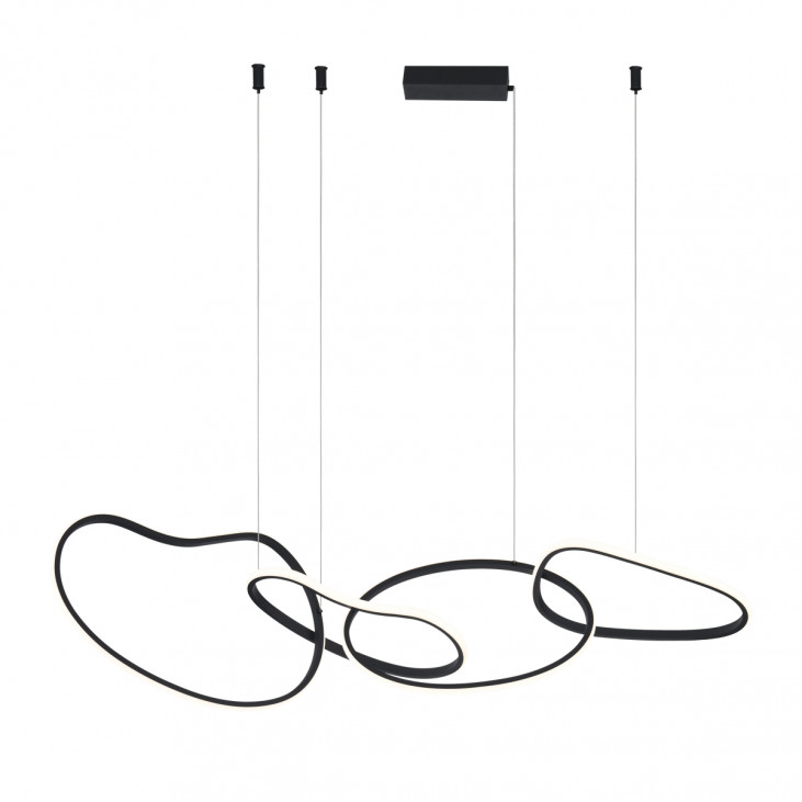 Suspensie de interior Fonte - Art. PND-22412-S4-BK, Italux, Negru