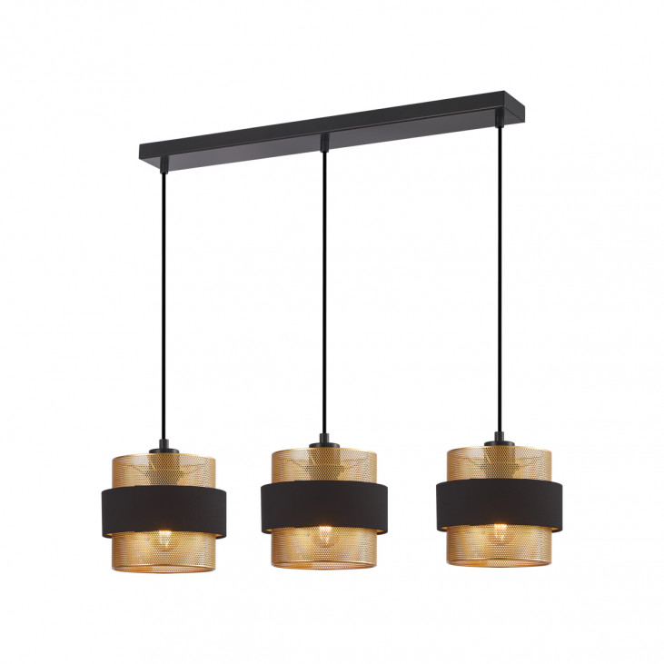 Pendul de interior Bans - Art. PND-27467-3-BK-GD, Italux, Negru/Auriu
